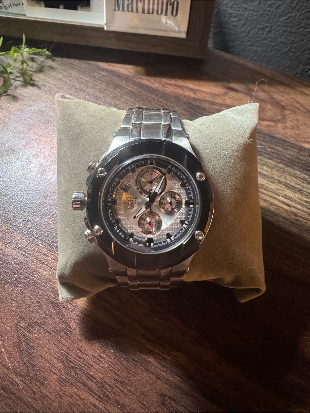 Men's Silver Stainless Steel Chronograph Watch - Unbranded